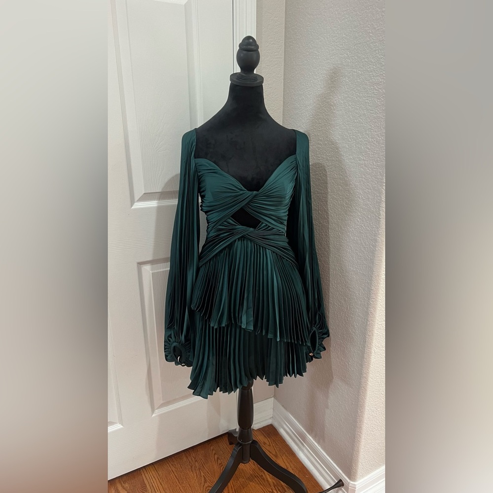 Acler Jeffcott Long-Sleeve Fit & Flare Mini Dress size 2